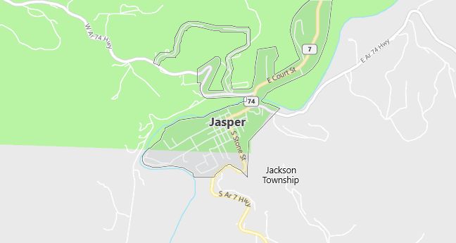 Map of Jasper, AR