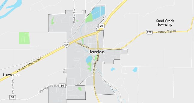Map of Jordan, MN