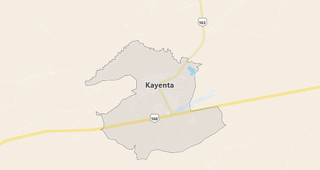 Map of Kayenta, AZ