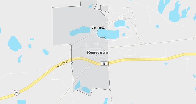 Map of Keewatin, MN