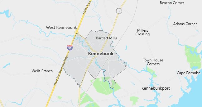 Map of Kennebunk, ME