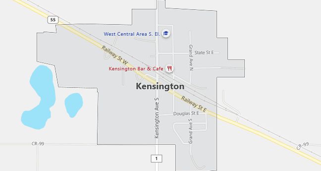 Map of Kensington, MN