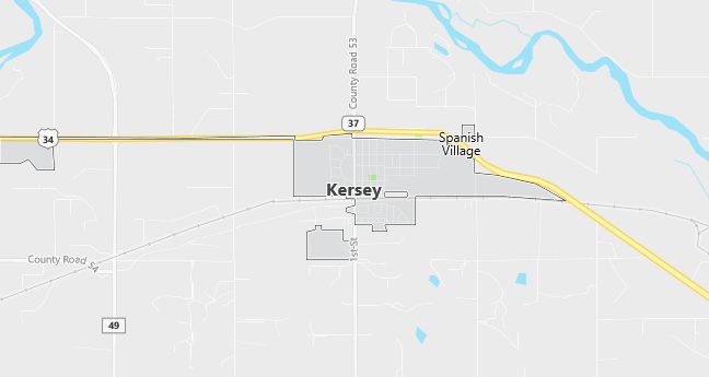 Map of Kersey, CO