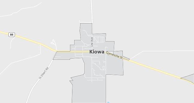 Map of Kiowa, CO