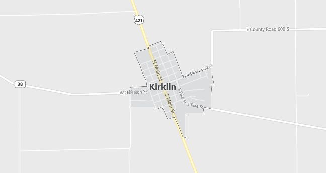 Map of Kirklin, IN