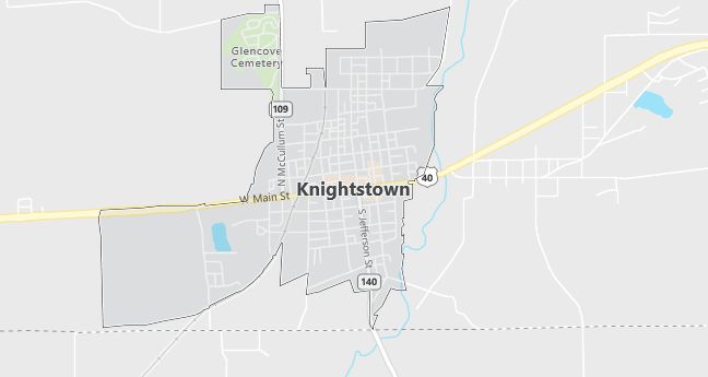 Map of Knightstown, IN