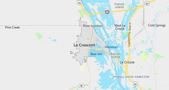 Map of La Crescent, MN