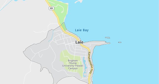 Map of Laie, HI