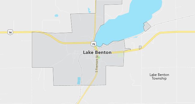 Map of Lake Benton, MN
