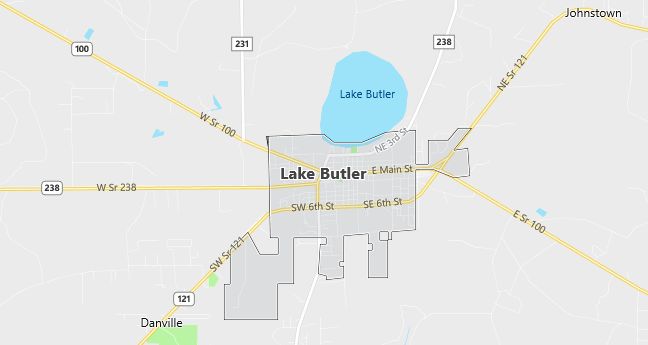Map of Lake Butler, FL