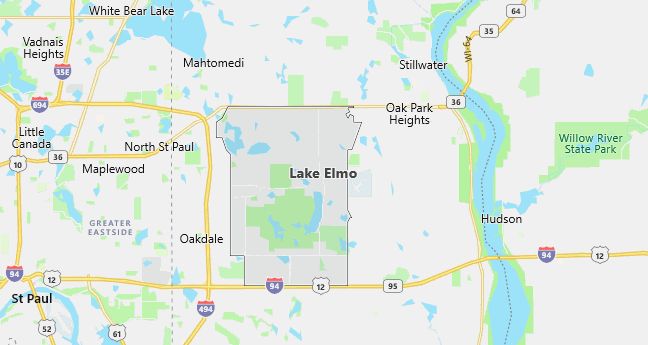 Map of Lake Elmo, MN