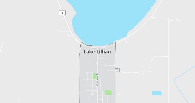 Map of Lake Lillian, MN