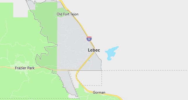 Map of Lebec, CA
