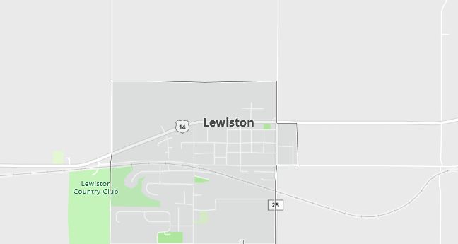 Map of Lewiston, MN