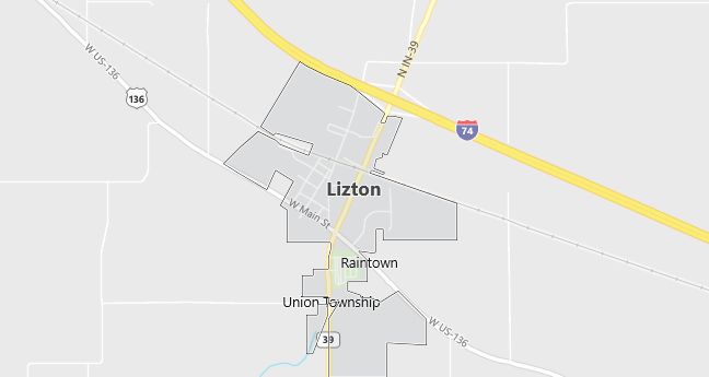 Map of Lizton, IN