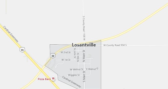 Map of Losantville, IN