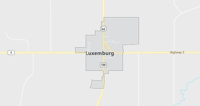 Map of Luxemburg, IA