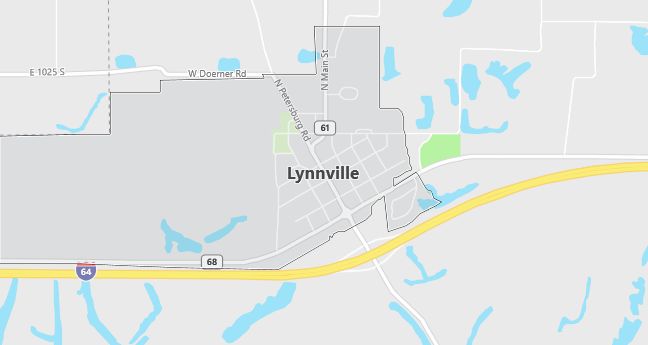 Map of Lynnville, IN