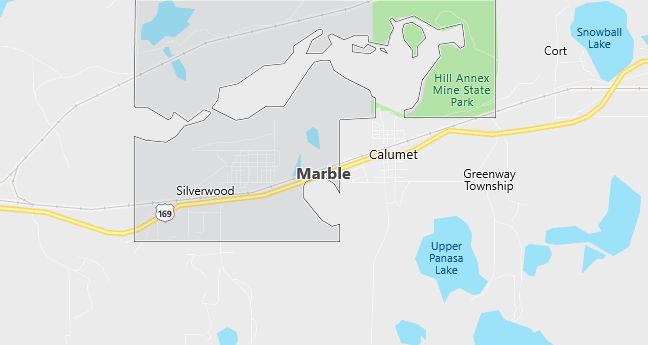 Map of Marble, MN