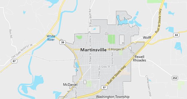 Map of Martinsville, IN