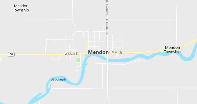 Map of Mendon, MI