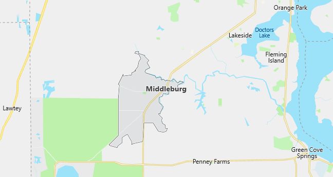 Map of Middleburg, FL