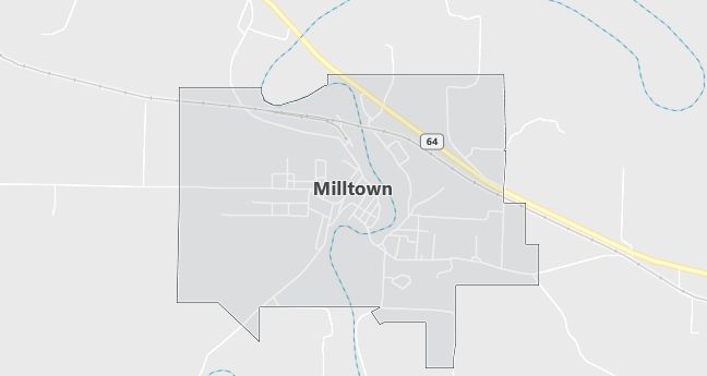 Map of Milltown, IN