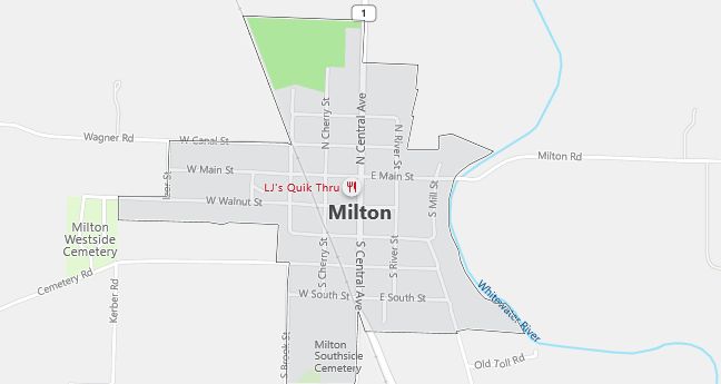 Map of Milton, IN