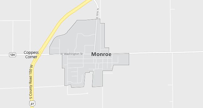 Map of Monroe, IN