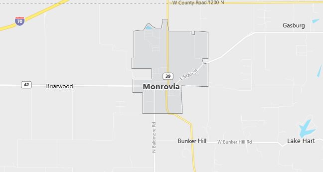 Map of Monrovia, IN