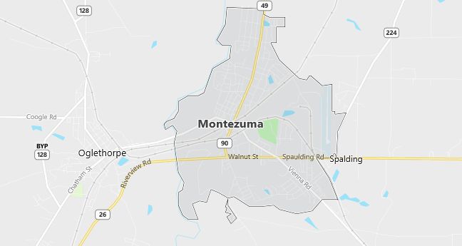Map of Montezuma, GA
