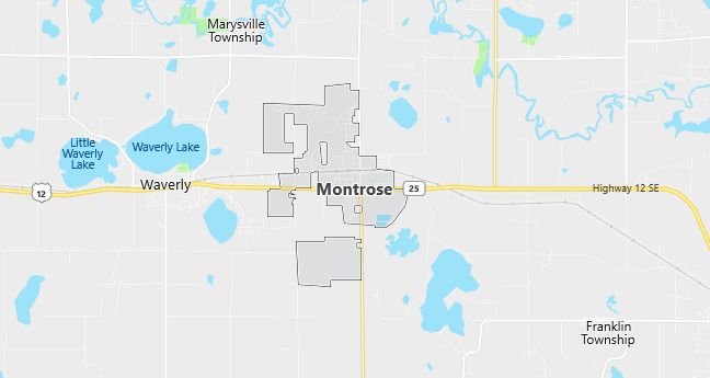 Map of Montrose, MN