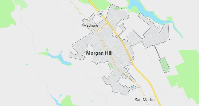 Map of Morgan Hill, CA
