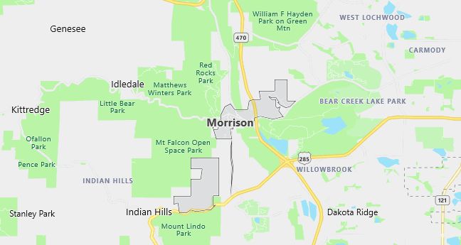 Map of Morrison, CO