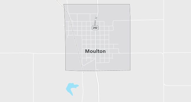 Map of Moulton, IA
