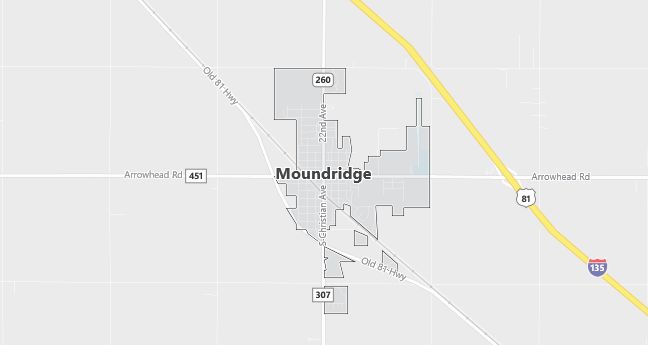Map of Moundridge, KS