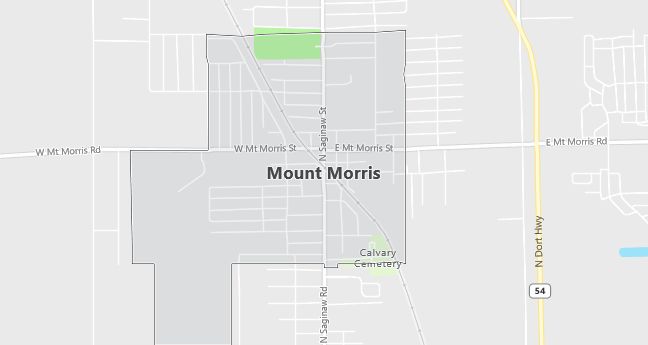 Map of Mount Morris, MI