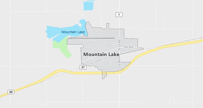 Map of Mountain Lake, MN