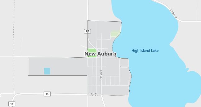 Map of New Auburn, MN
