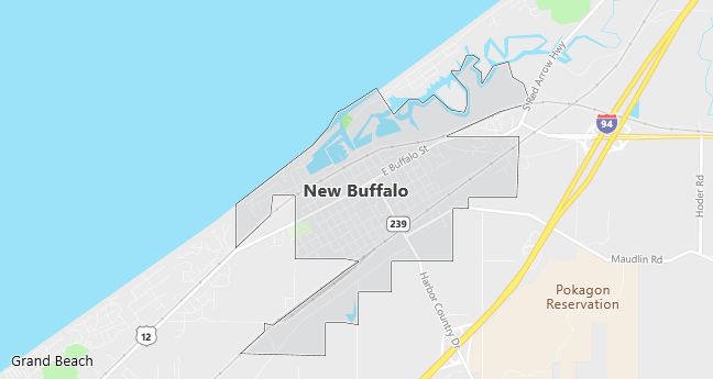 Map of New Buffalo, MI