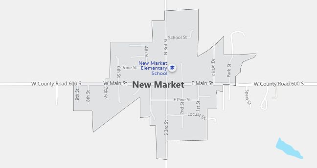 Map of New Market, IN