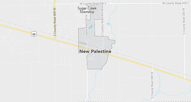Map of New Palestine, IN