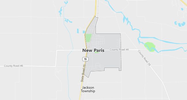 Map of New Paris, IN