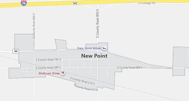 Map of New Point, IN