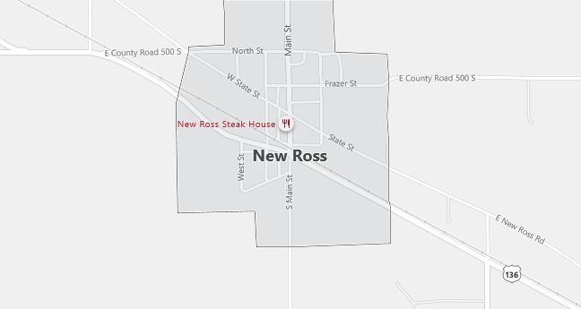 Map of New Ross, IN