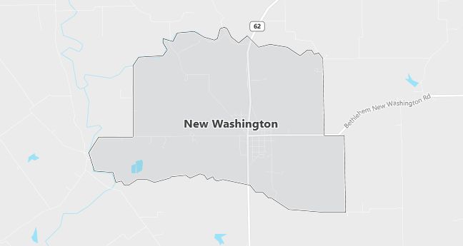 Map of New Washington, IN