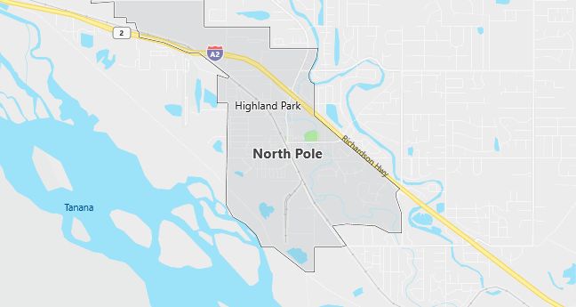 Map of North Pole, AK