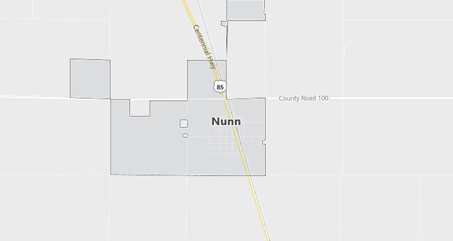 Map of Nunn, CO