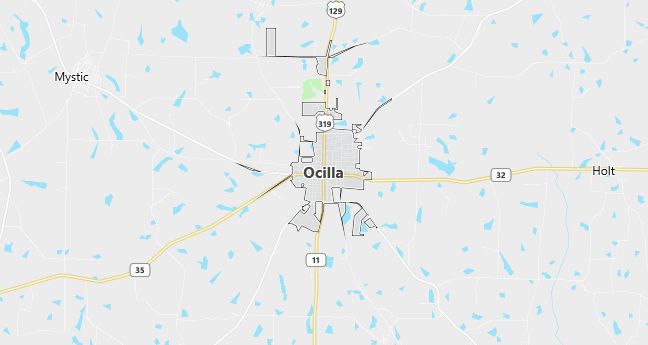Map of Ocilla, GA