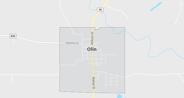 Map of Olin, IA